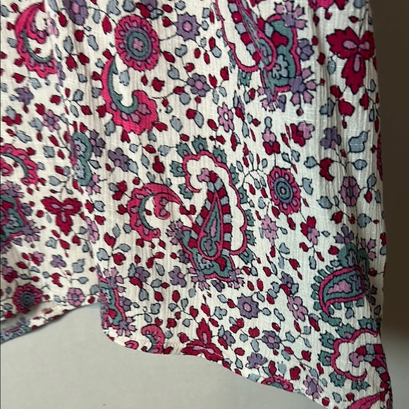 LANE BRYANT Women’s Tunic Top Sz 26Mixed Print Peasant 3/4 Sleeve NWT - Picture 4 of 10